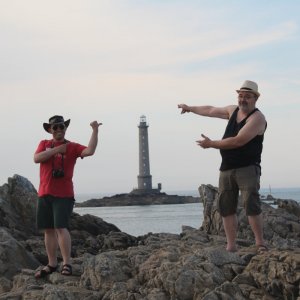 Seb et Phil au phare de Goury
