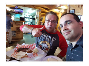 Mon dernier dîner à San Antonio en août 2017 avec mon ami Mike Potvin